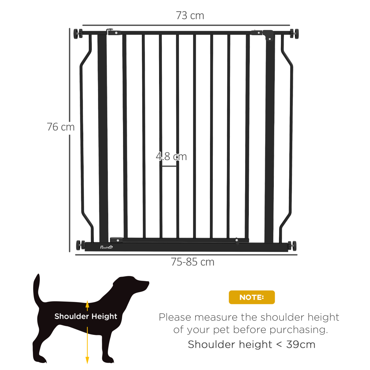 SecureStep Pet & Safety Gate 75-85cm Width